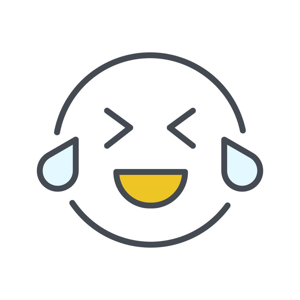 Face with Tears of Joy Icon Design vector