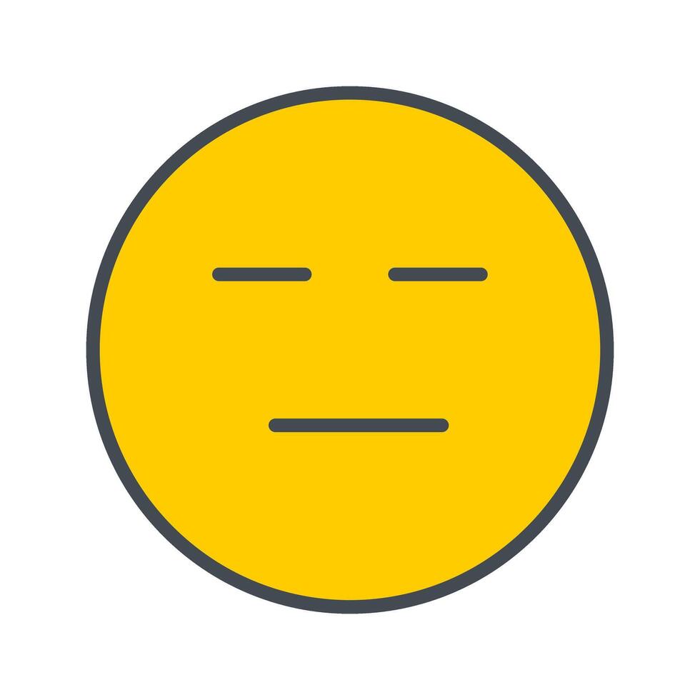 Neutral Face Icon Design vector
