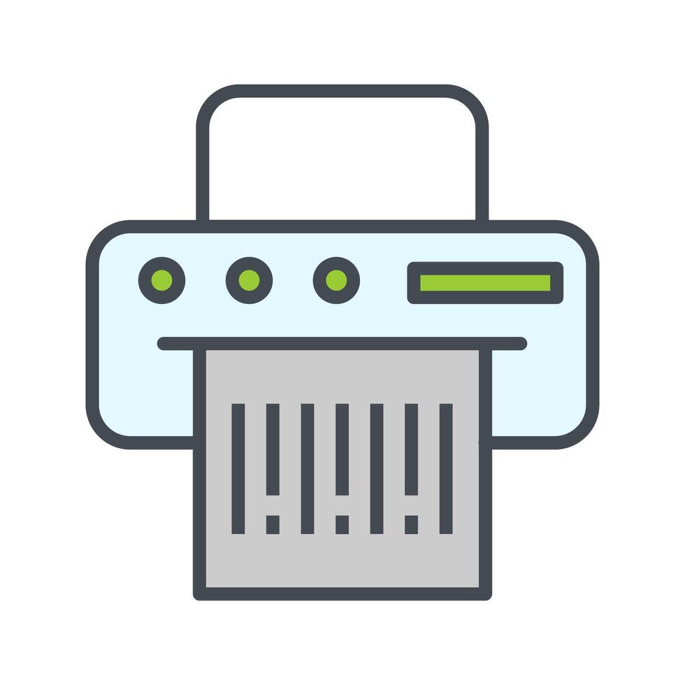Barcode Printing Icon Design vector
