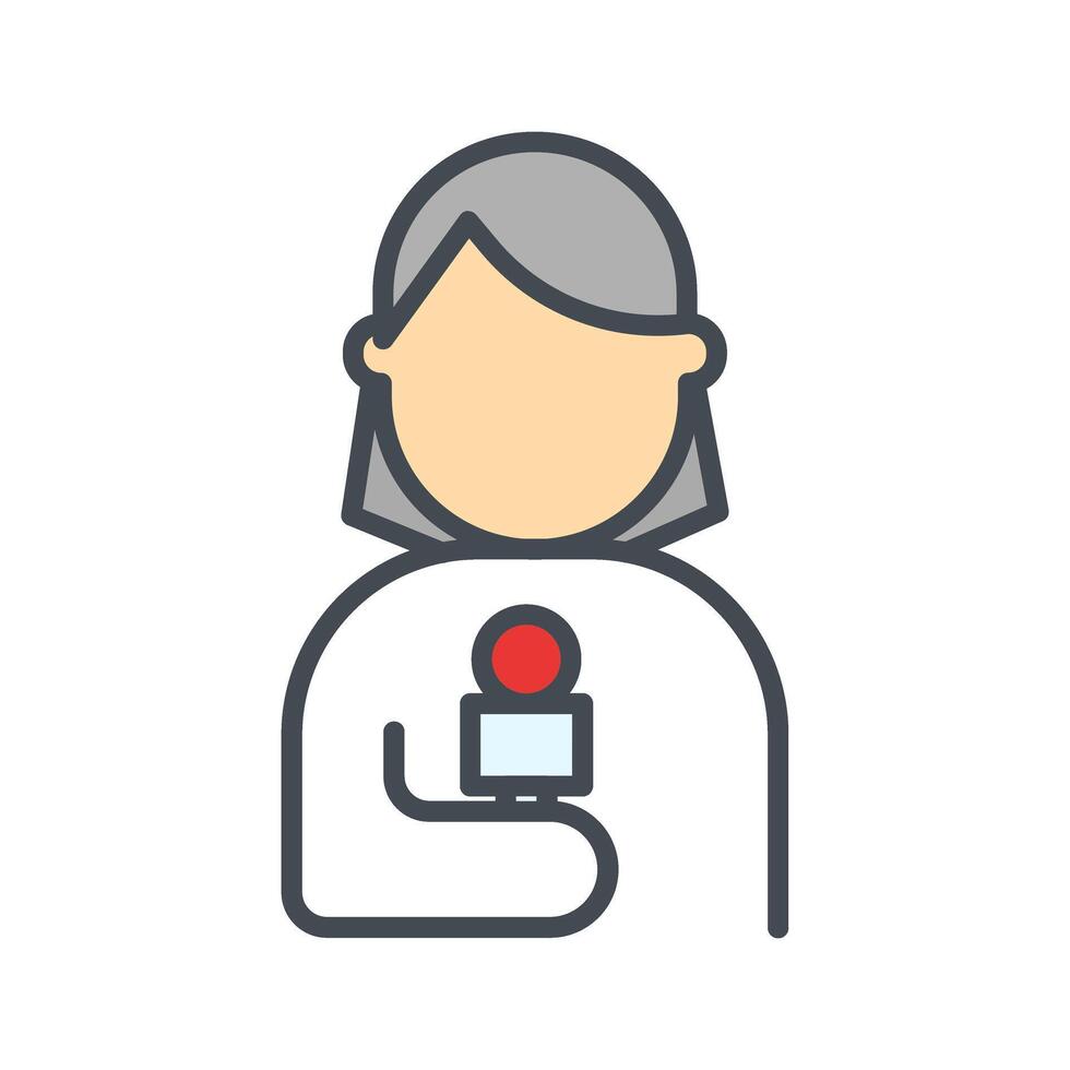 News Reporter Icon Design vector