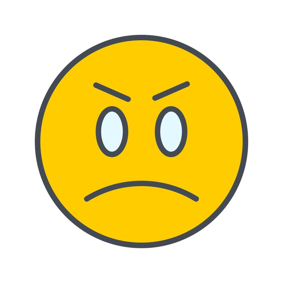 Angry Face Icon Design vector