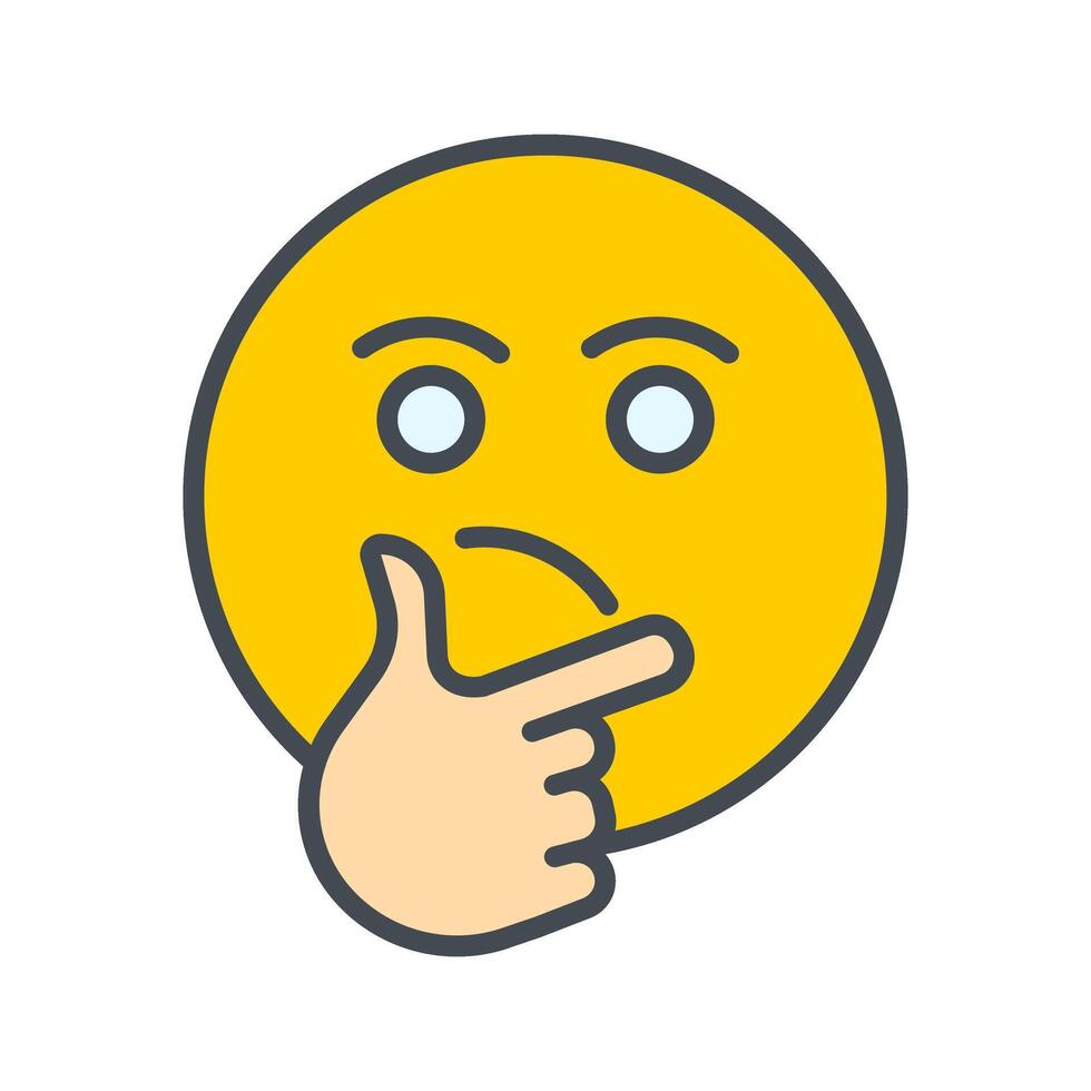 Thinking Face Icon Design vector