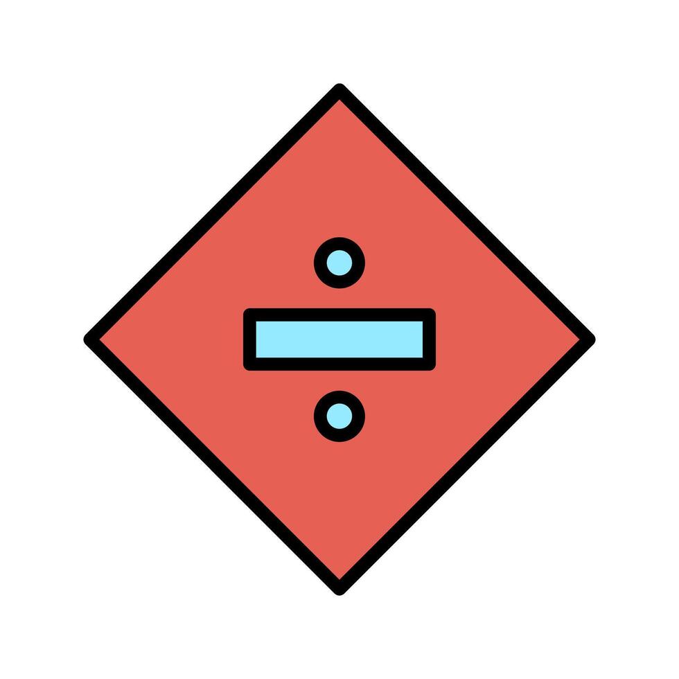 Division Sign Icon Design vector