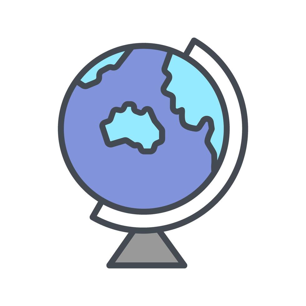 Earth Globe Asia Australia Icon Design vector