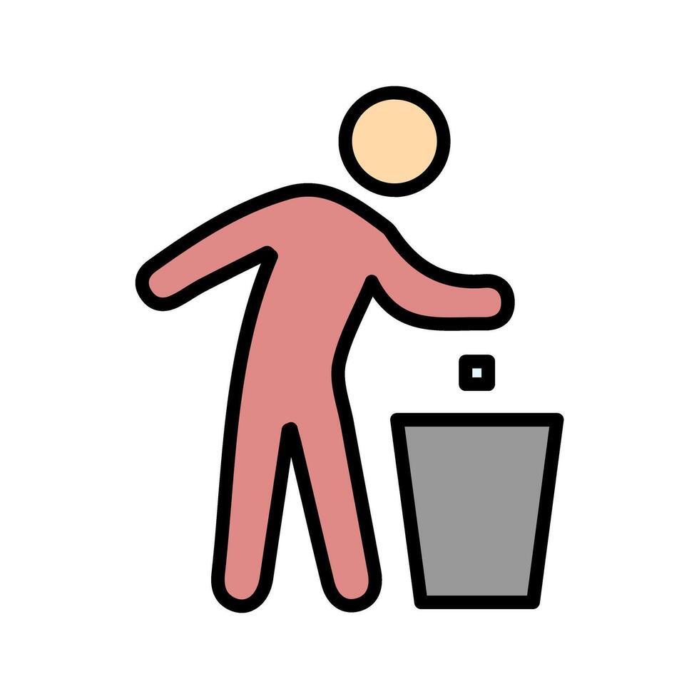 Litter in Bin Sign Icon Design vector