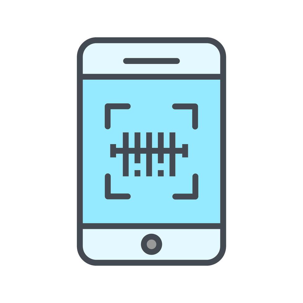 Mobile Scanning Icon Design vector