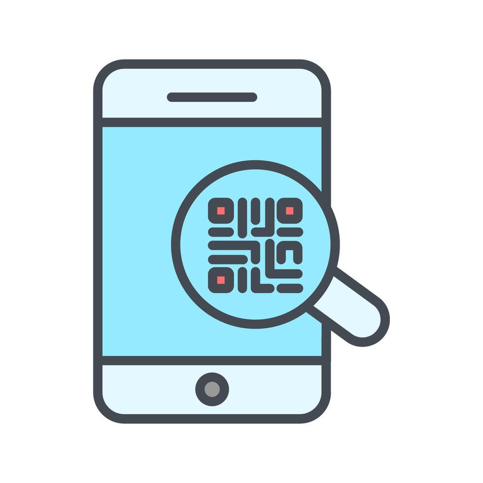 QR Code Authentication Icon Design vector