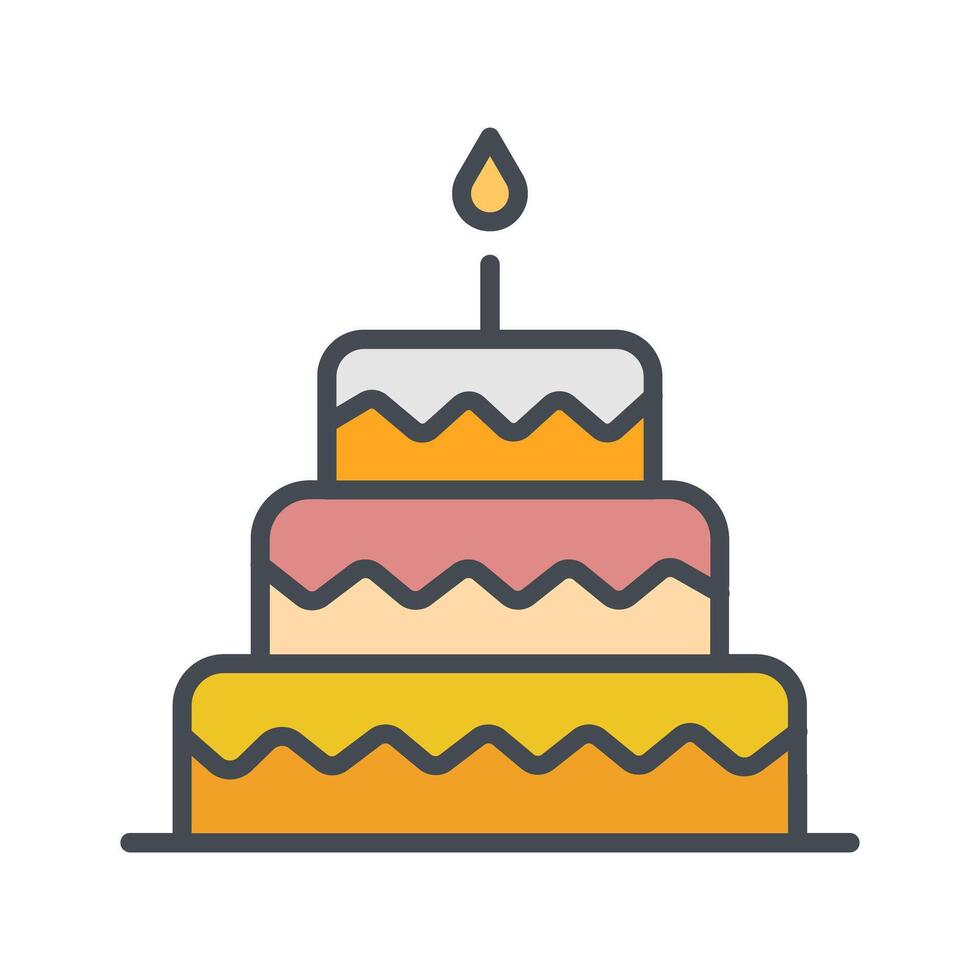 Cake Topper Icon Design vector
