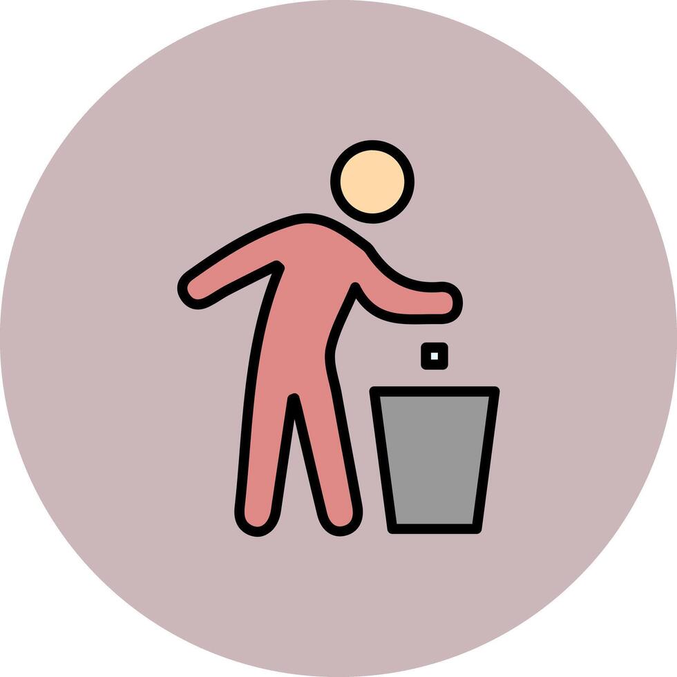 Litter in Bin Sign Icon Design vector