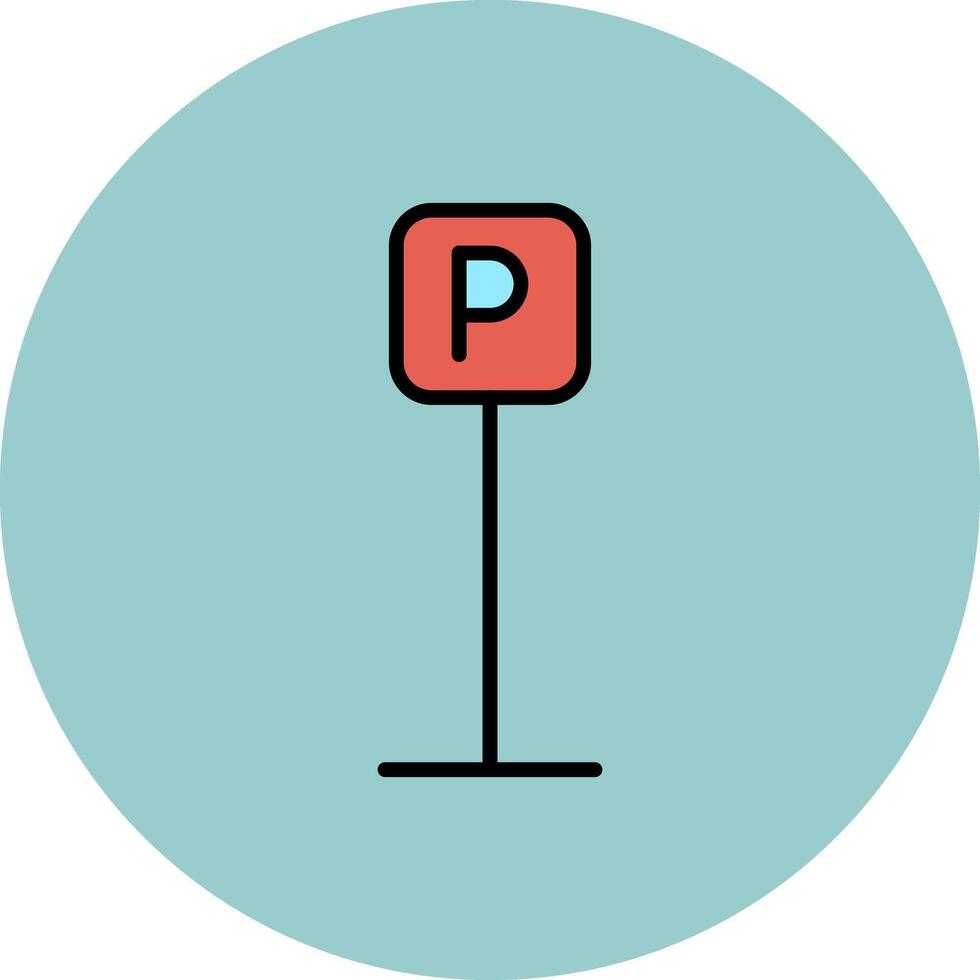 P Button Icon Design vector