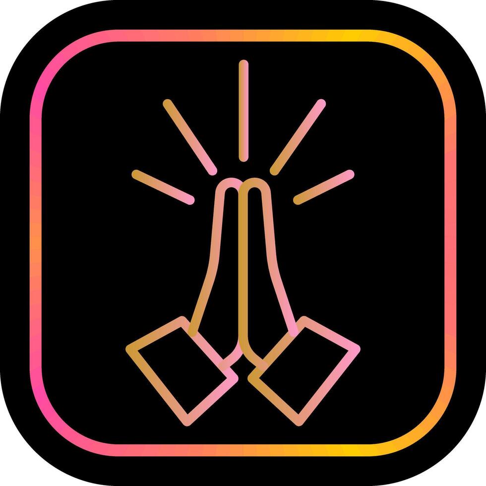 Folded Hands Icon Design vector