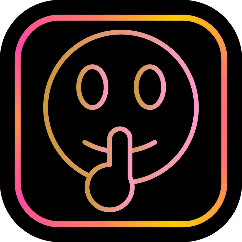 Shushing Face Icon Design vector