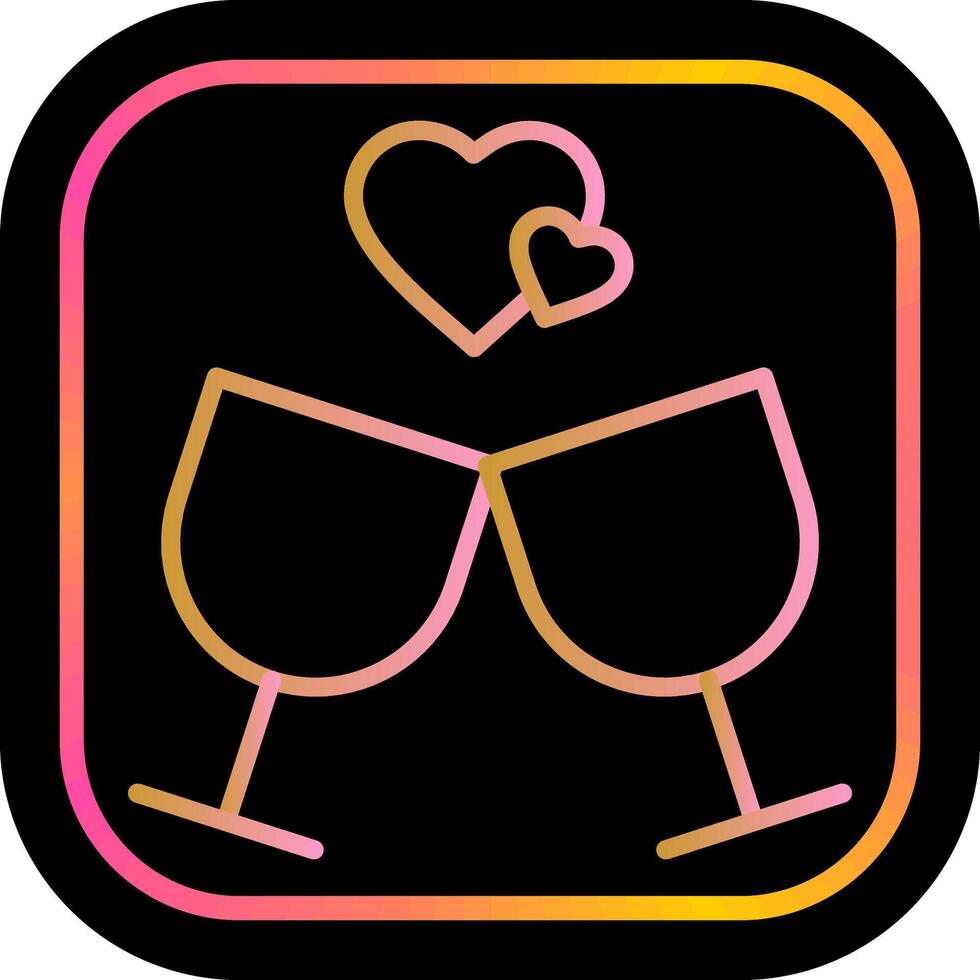 Wine Glass with Cheers Icon Design vector