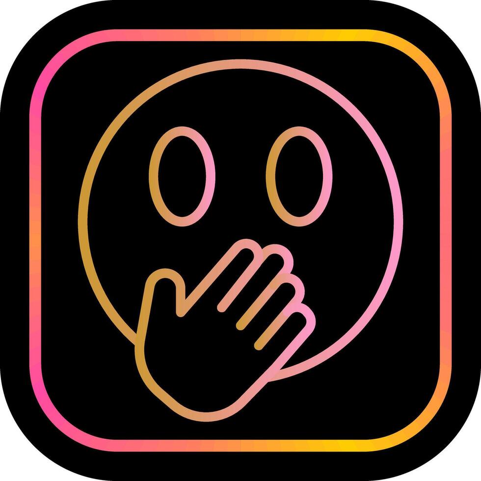 Face with Hand Over Mouth Icon Design vector
