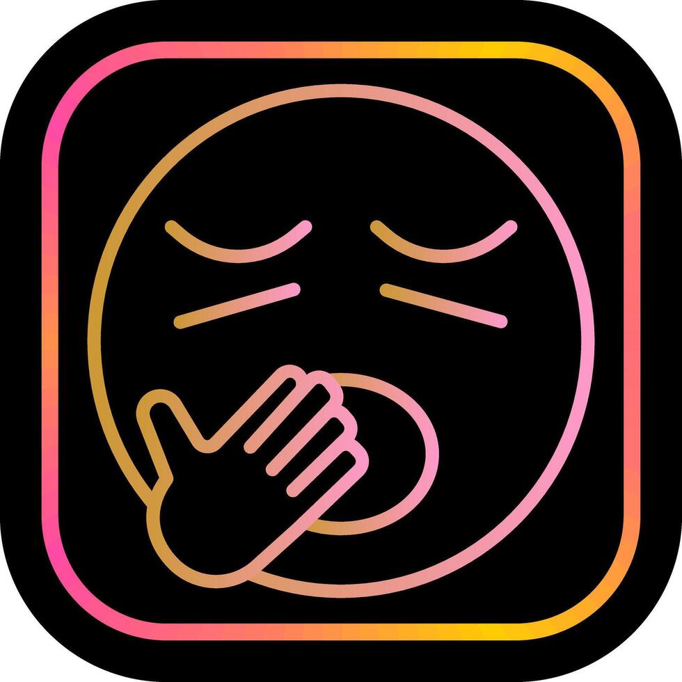 Yawning Face Icon Design vector