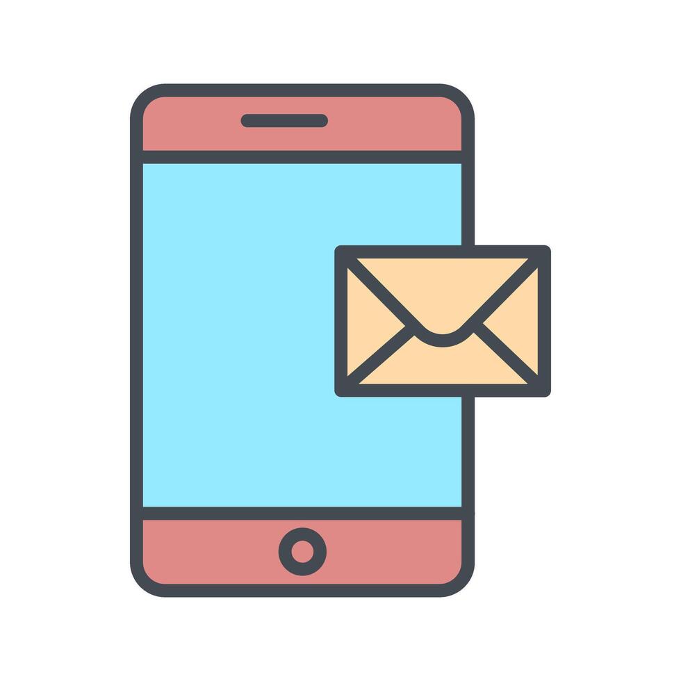 Mobile E-mail Icon Design vector