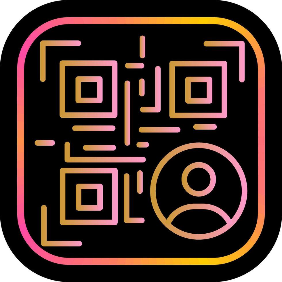 QR Code Contact Icon Design vector
