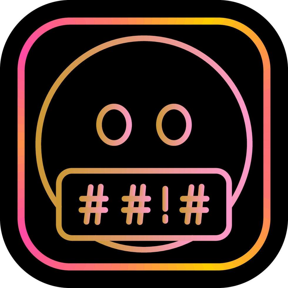 Face with Symbols on Mouth Icon Design vector