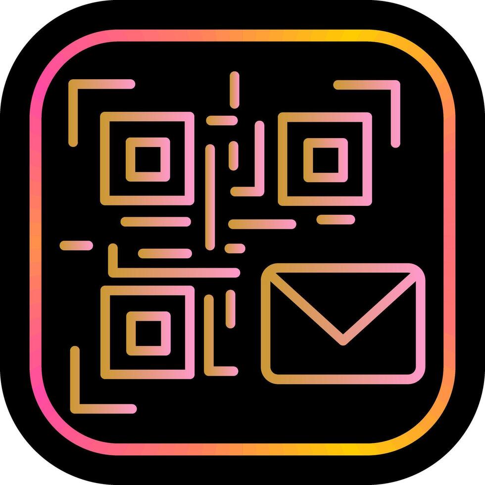 QR Code Email Icon Design vector
