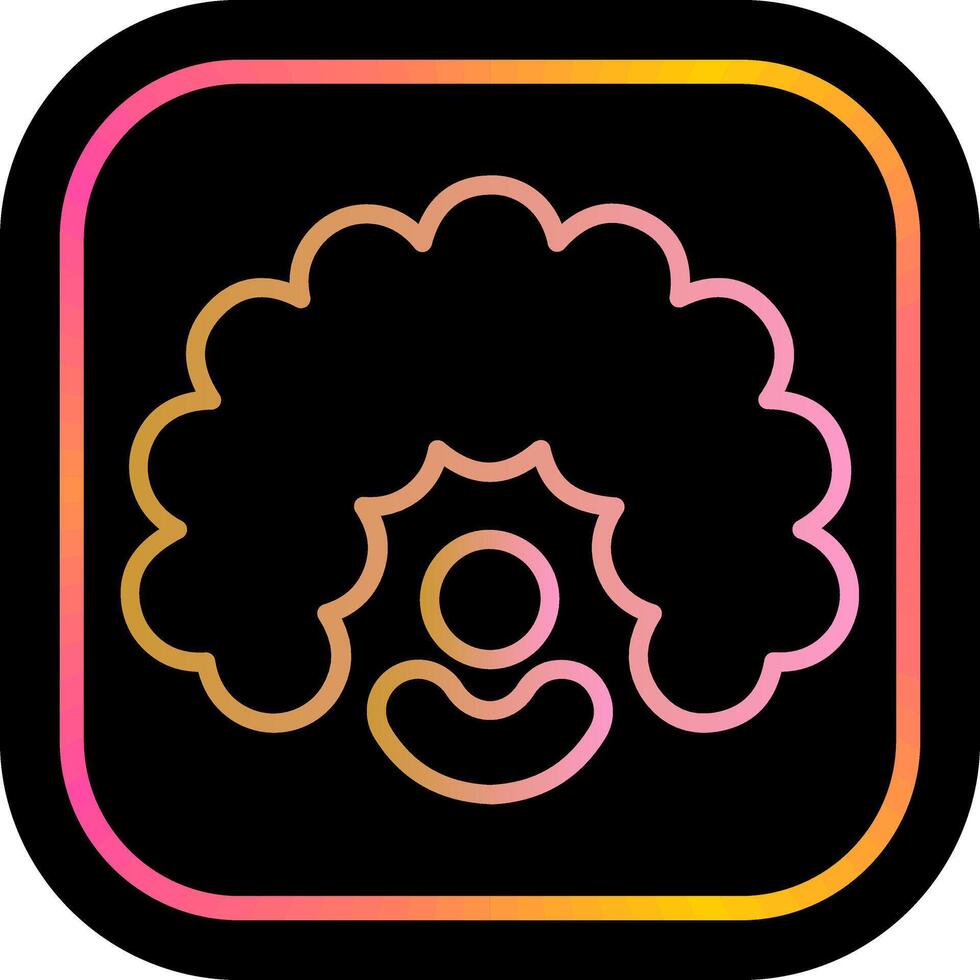 Clown Wig Icon Design vector