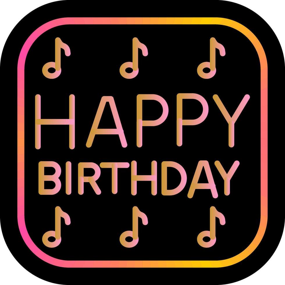 Happy Birthday Song Icon Design vector