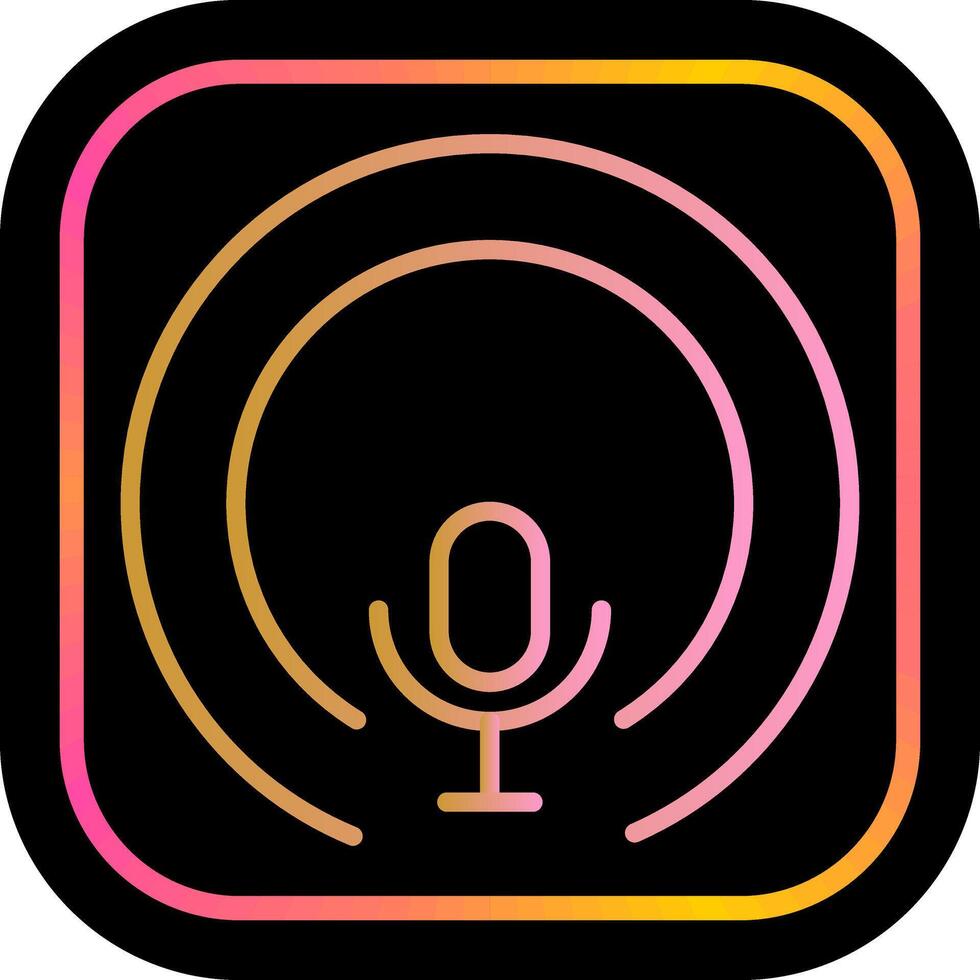 News Podcast Icon Design vector