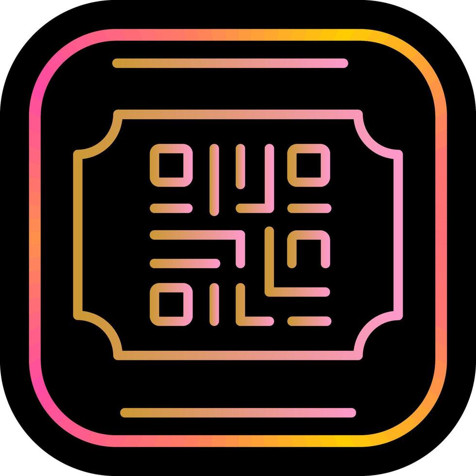 QR Code Ticket Icon Design vector