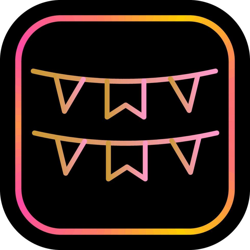 Bunting Flags Icon Design vector