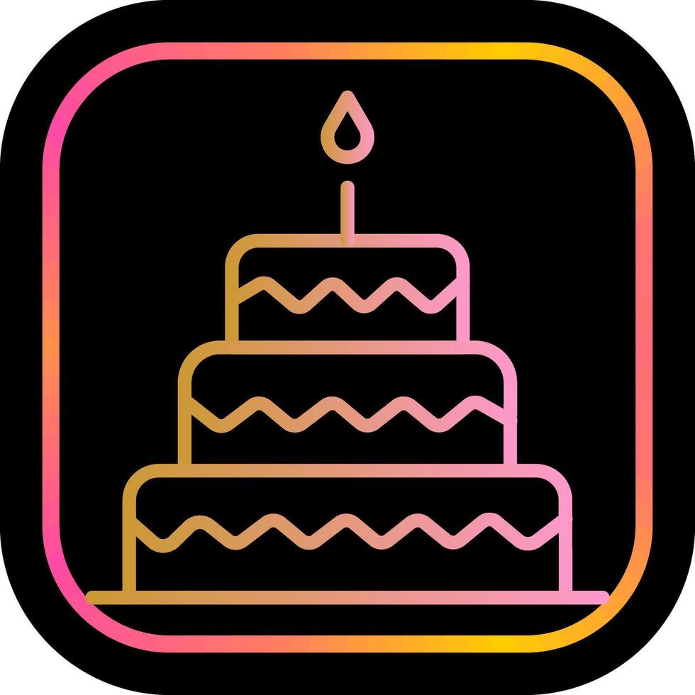 Cake Topper Icon Design vector