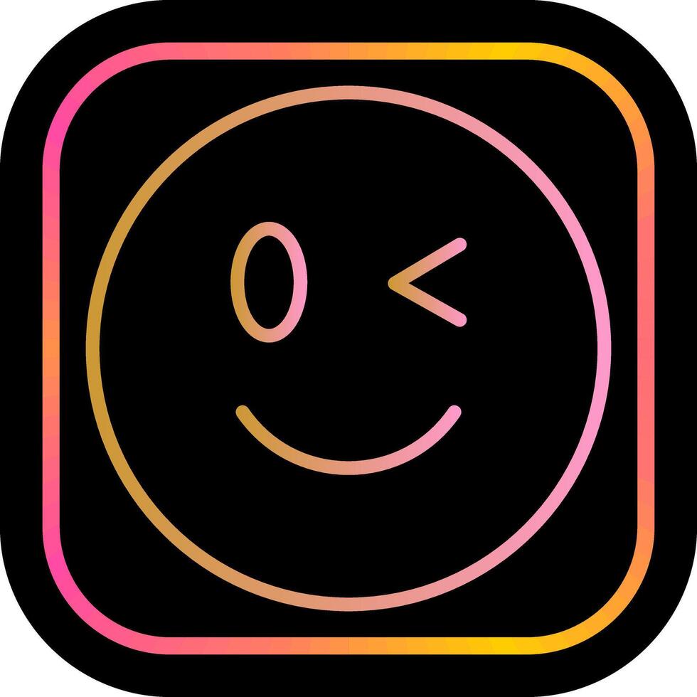 Winking Face Icon Design vector