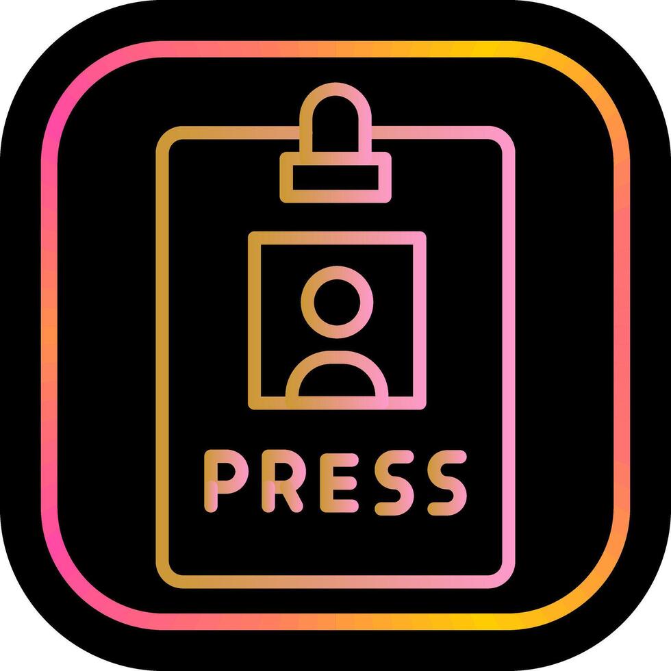 Press Pass Icon Design vector