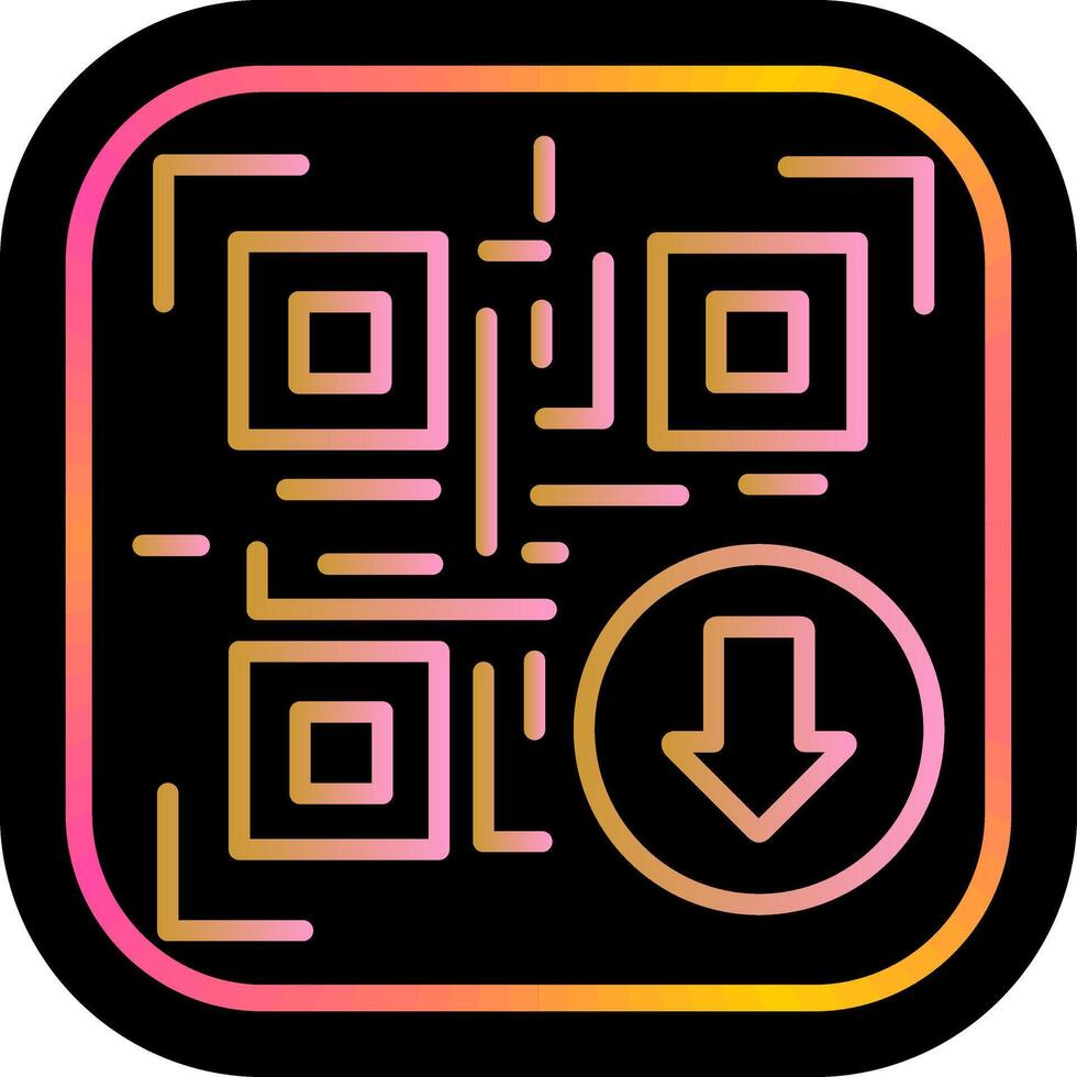 QR Code Download Icon Design vector