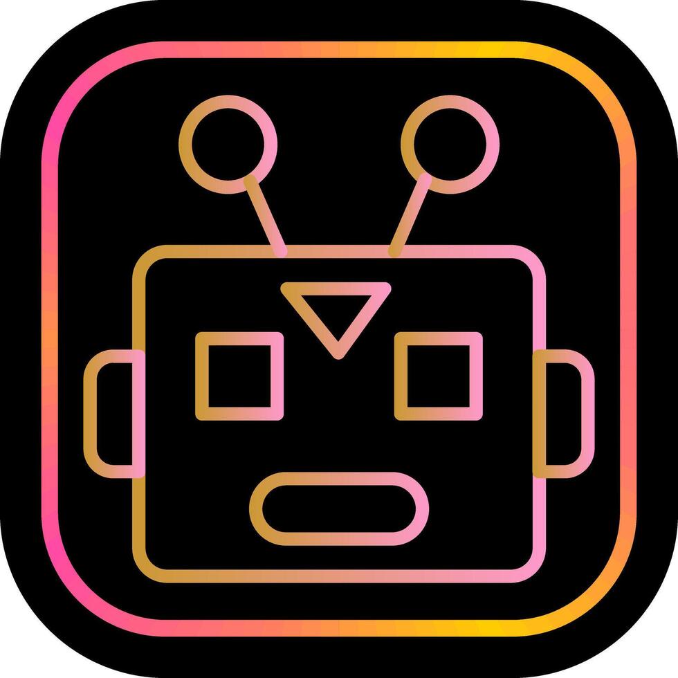 Robot Face Icon Design vector