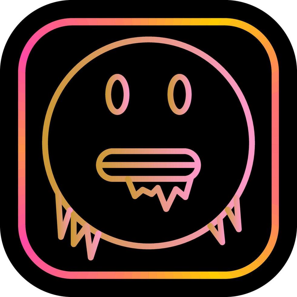 Cold Face Icon Design vector