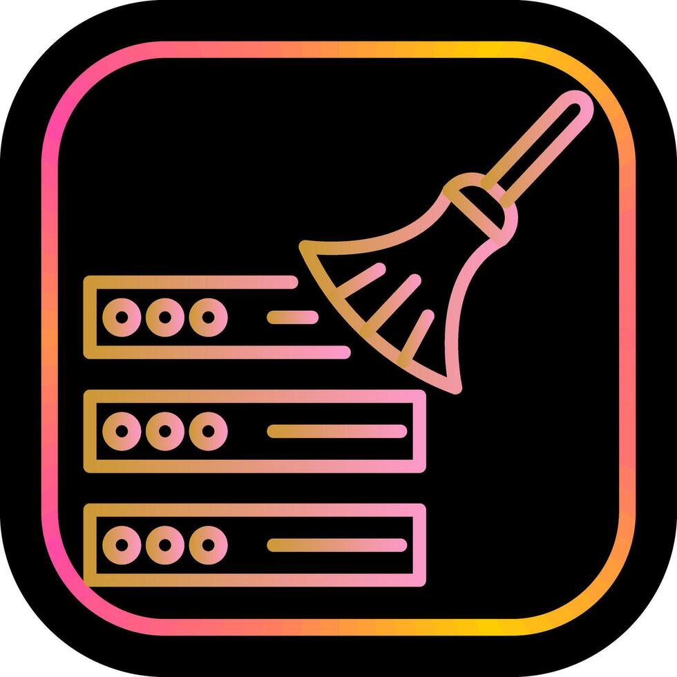 Data Cleaning Icon Design vector