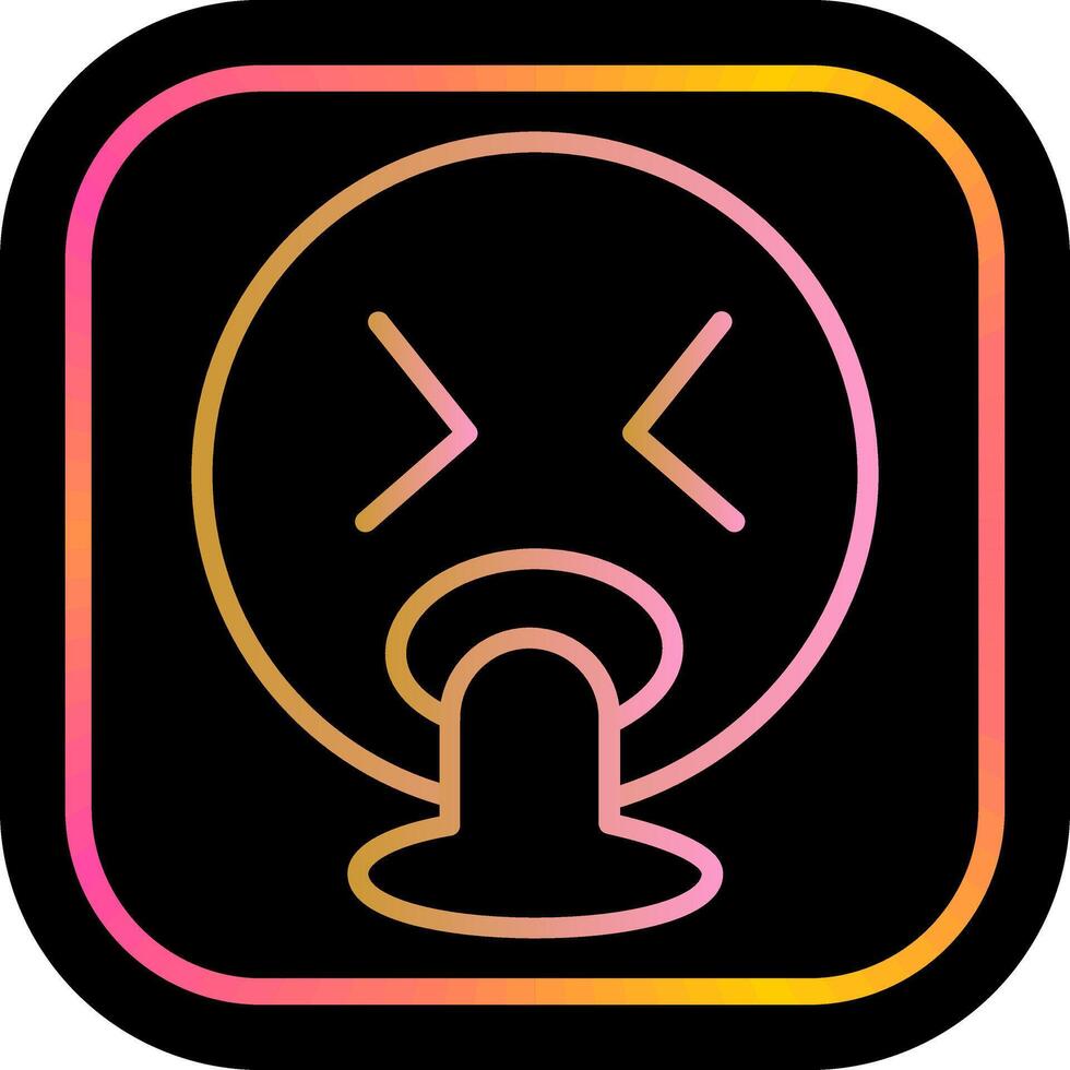 Face Vomiting Icon Design vector