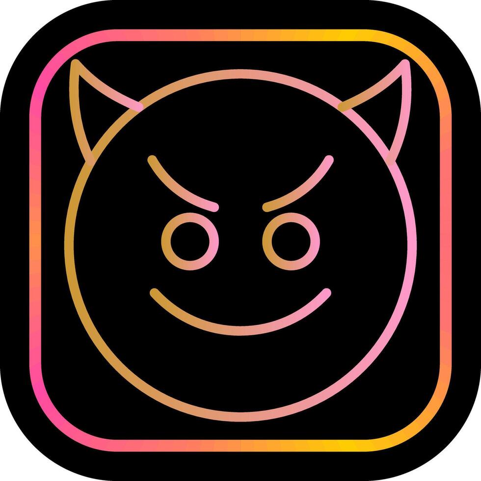 Smiling Face with Horns Icon Design vector