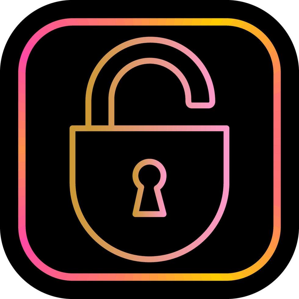 Open Lock Icon Design vector