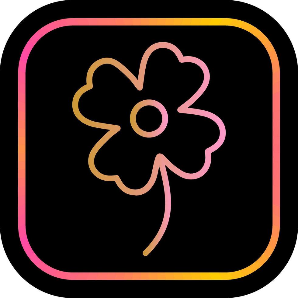 Four Leaf Clover Icon Design vector