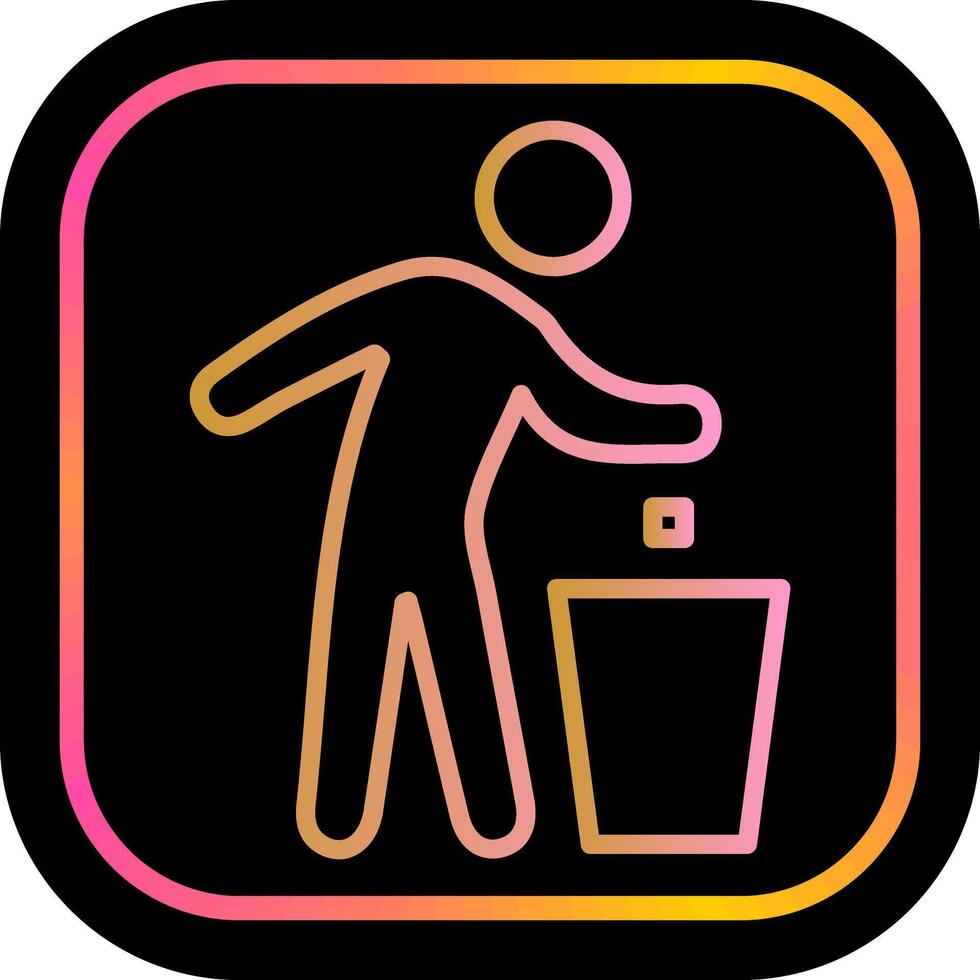 Litter in Bin Sign Icon Design vector