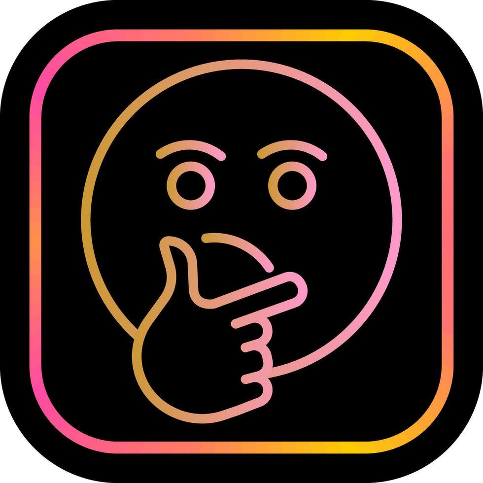 Thinking Face Icon Design vector