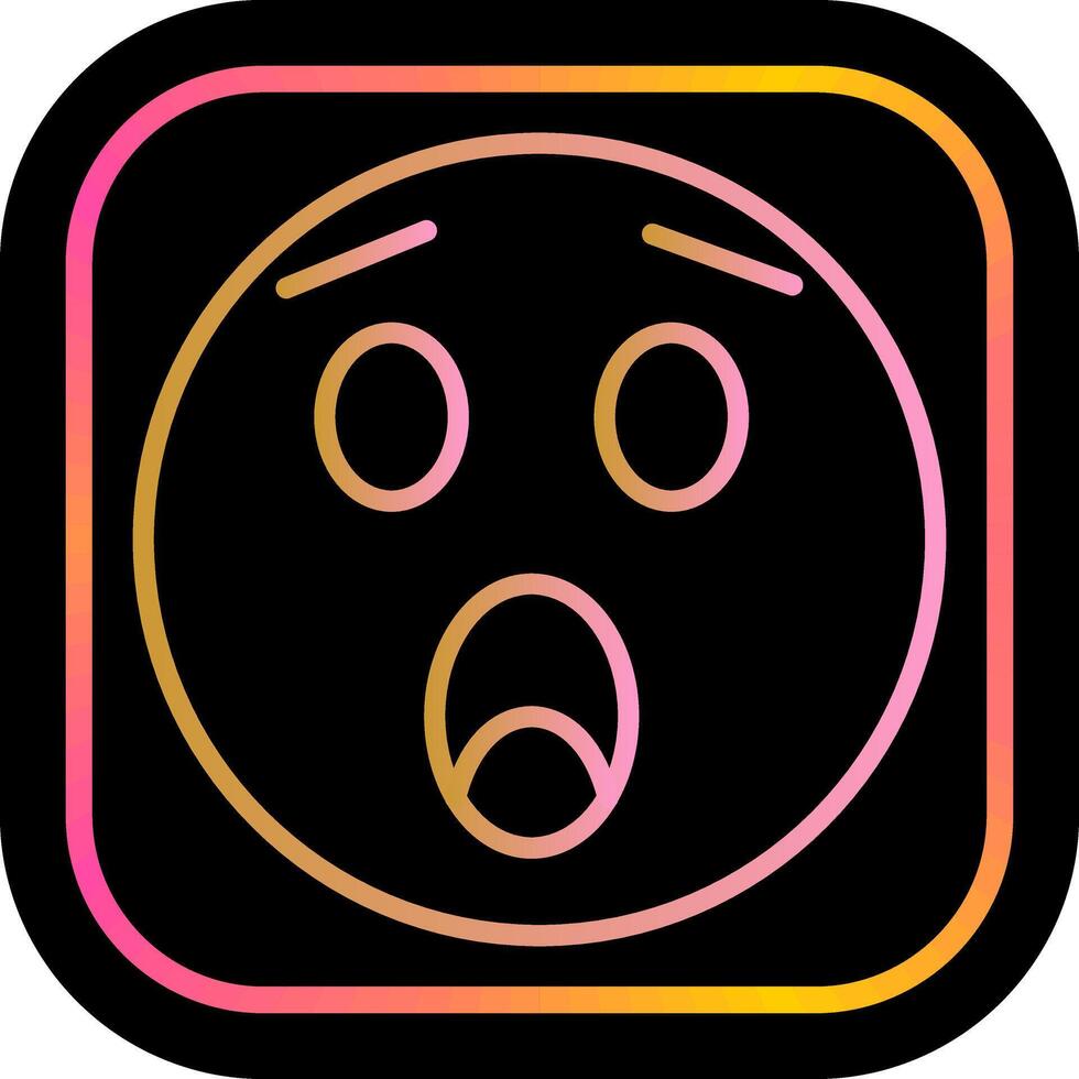 Astonished Face Icon Design vector