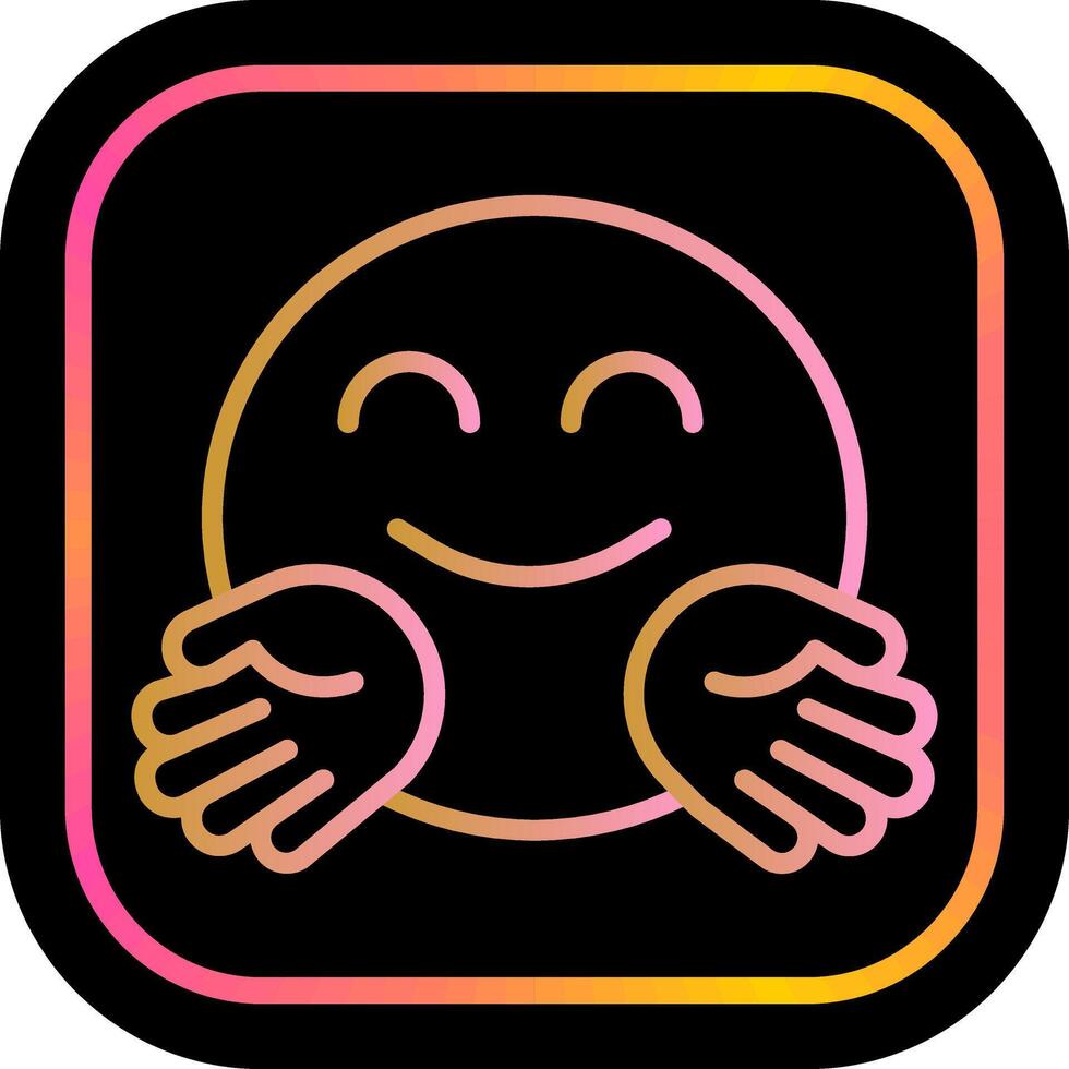 Hugging Face Icon Design vector