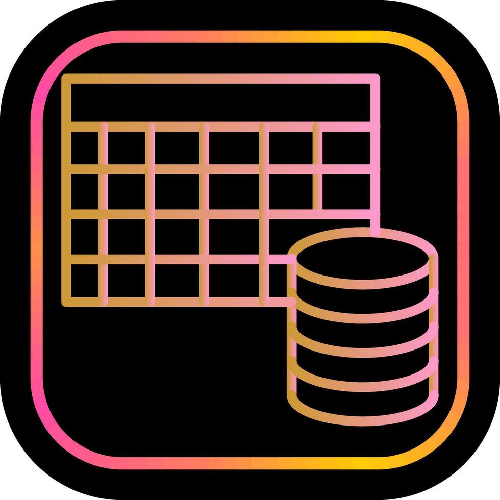 Table Data Icon Design vector