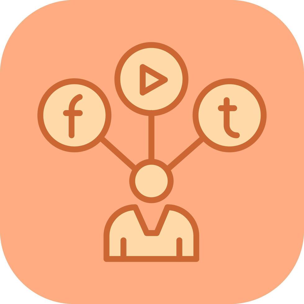 Social Media Influencer Icon Design vector