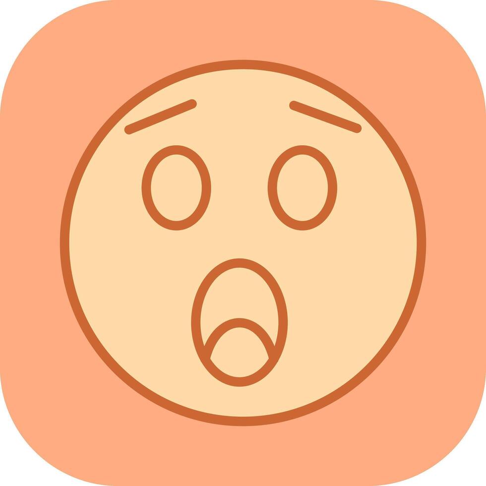 Astonished Face Icon Design vector