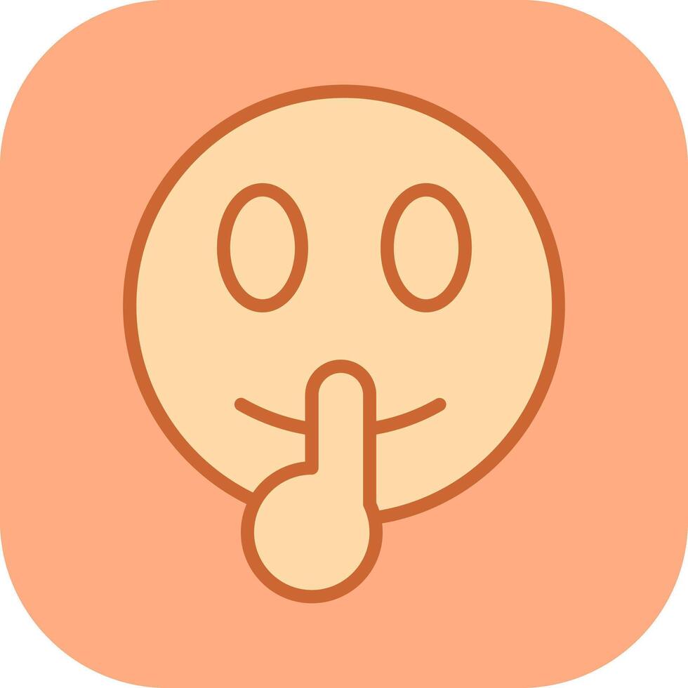 Shushing Face Icon Design vector