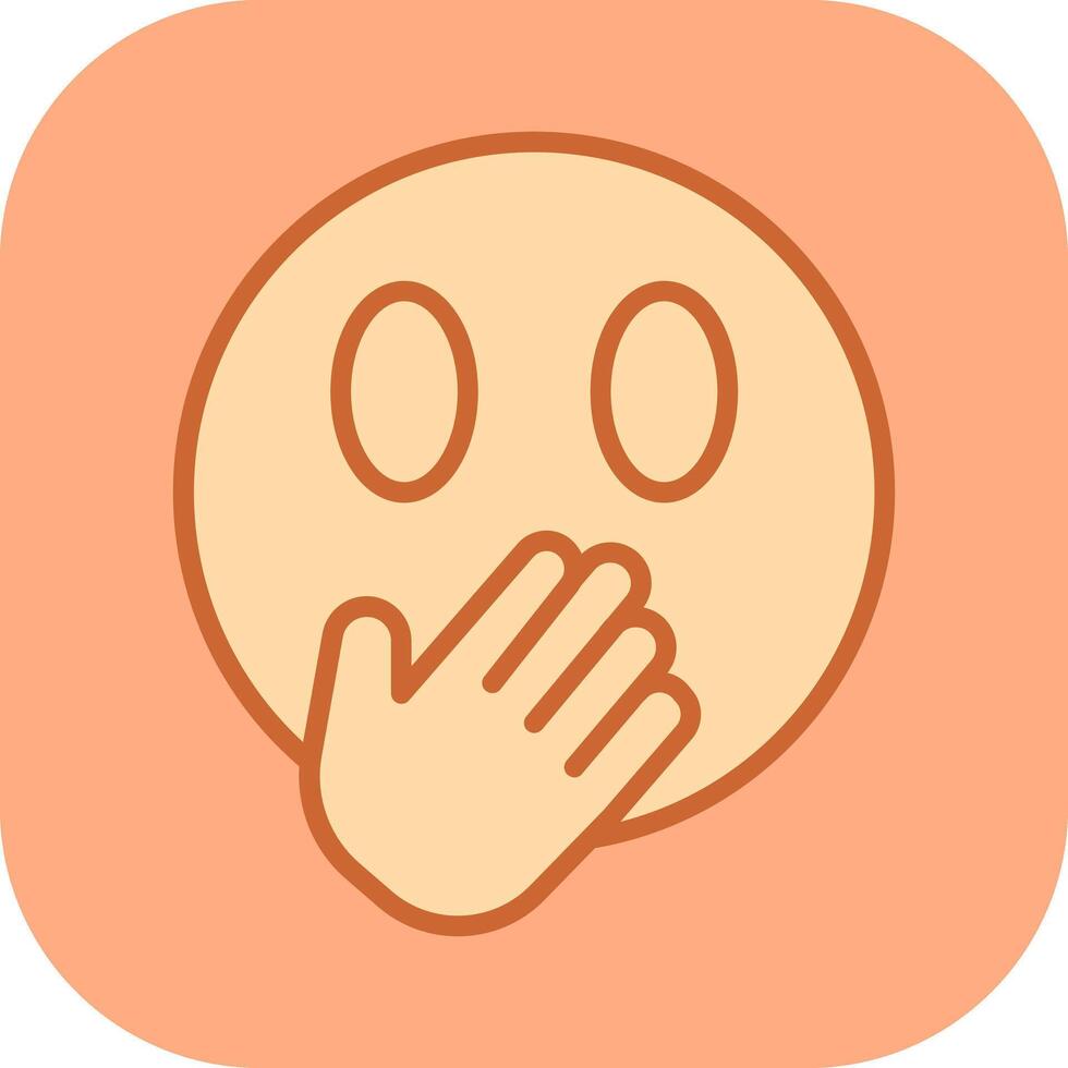 Face with Hand Over Mouth Icon Design vector