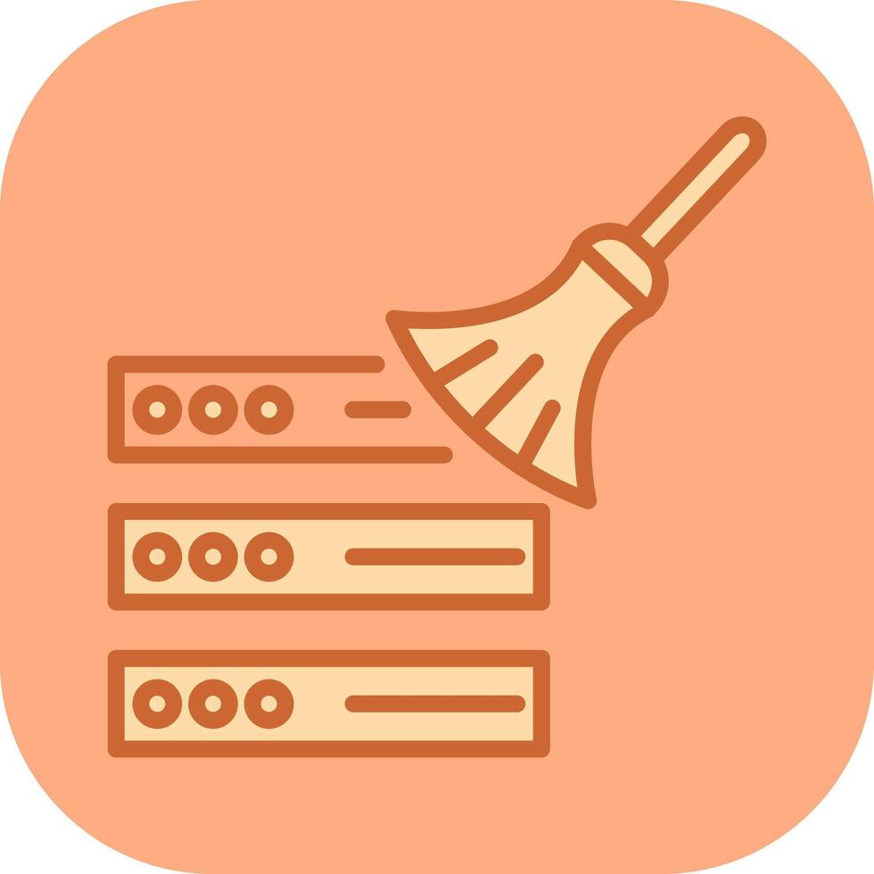 Data Cleaning Icon Design vector