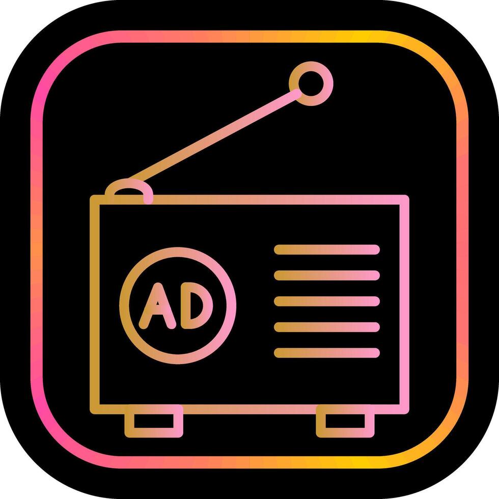 Radio Ad Icon Design vector